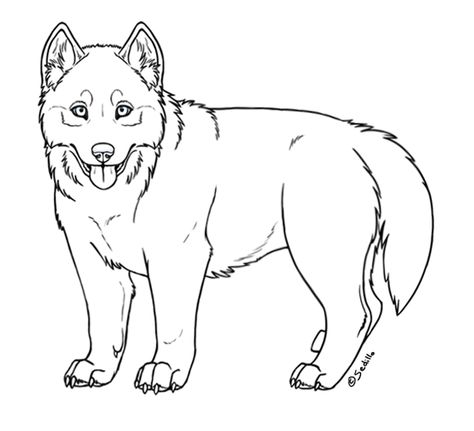 Free Siberian Husky Puppy Lineart by Sedillo-Kennels Drawing Ideas Dog, Free Lineart, Reference Animals, Haski Dog, Husky Drawing, Diy Cat Bed, Dog Husky, Canine Drawing, Art 101