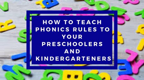 If you have preschoolers and kindergarteners you are probably wondering how to teach phonics rules to them. Phonics Rules will help them with reading. How To Teach Phonics Rules, Phonics Rules Kindergarten, Order To Teach Reading, Phonics Teaching Ideas, Teaching Preschoolers To Read, How To Teach Phonics To Preschoolers, How To Teach Phonics Kindergarten, Phonic Activities Preschool, Teaching Kindergarten Reading