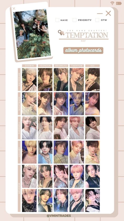 Photo Cards Txt Temptation Template, Temptation Photocard, Beomgyu Temptation, Txt Template, Txt Temptation, The Name Chapter Temptation, Name Chapter Temptation, Pc Template, Photocard Template