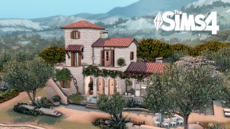 Tartosa house, Tartosa world, Sims 4 game, Mediterranean house, Italian house, Stone house Traditional Mediterranean House, Sims 4 Houses Layout, Sims 4 House, Mediterranean Mansion, Sims 4 Speed Build, Mediterranean House Plans, Mediterranean House, Tumblr Sims 4, Sims 4 House Design