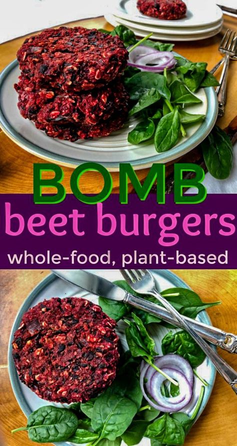 Plant Based Beet Recipes, Beet Burgers Vegan, Beet Burgers Recipe, Beet Recipes Lunch, Vegetarian Beet Recipes, Dinner Recipes With Beets, Beet Recipes Vegan, Beet Recipes Dinner, Beet Burger Recipe