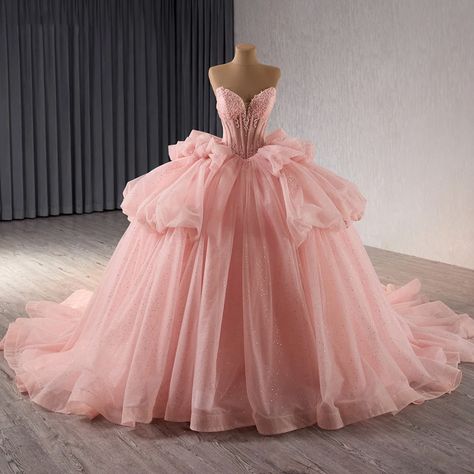 Pink Puffy Dresses, Pink Debut Dress, Pink Princess Dress Fairytale, Pink Prom Dress Princess, Big Pink Dress, Pink Ball Gowns, Pink Princess Gown, Pink Sweet 16 Dress, Royal Ball Gowns