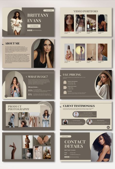 UGC templates for your portfolio, Canva website, media kit and rate card. #UGC #templates #portfolio #Canva #website #mediakit . #Ugc_Portfolio_Template_Canva #Ugc_Pricelist #Ugc_Portfolio_Website #Ugc_Content_Portfolio Professional Portfolio Ideas, Ugc Portfolio Template Canva, Portfolio About Me Page Design, Ugc Pricelist, Ugc Portfolio Website, Ugc Content Portfolio, Ugc Creator Portfolio Example, Actress Portfolio, Ugc Portfolio Ideas