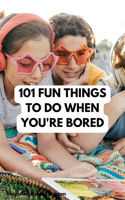 Visit InspiringMomLife.com for more info on: 100 Fun Things To Do With Kids When Bored | Bored ideas for kids Fun things to do at home Fun ideas Bored Ideas For Kids, Clean Eating Dinners, Personal Improvement Plan, Bored Ideas, Better Yourself Quotes, Dinners Healthy, Home Cleaning Tips, Boring People, Bored At Home