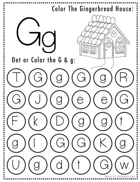 The Letter G Preschool, Gingerbread Pre K Activities, Letter G Lesson Plans For Preschool, Letter G Printables Free, Gingerbread Worksheets Free Printable, Gingerbread Worksheets Preschool, Letter Gg Worksheets, G Is For, Letter G Worksheets For Preschool