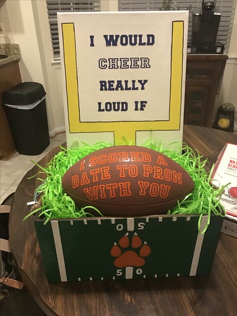 Rugby Promposal Ideas, Football Formal Proposal, Football Promposal Ideas, Hoco Proposals Ideas Football And Cheer, Rugby Promposal, Promposal Ideas Football, Sadie Hawkins Proposals Football, Promposal Ideas For Him Football, Football Dance Proposal