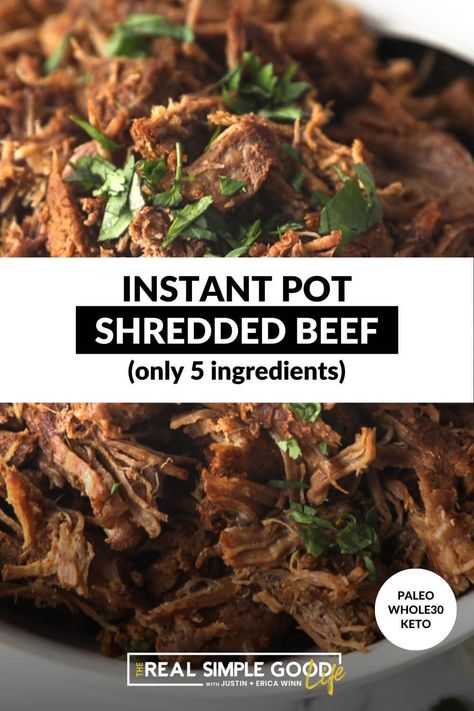 Beef Chuck Arm Roast Recipes Instant Pot, Beef Shoulder Instant Pot, Shredded Beef For Tacos, Instant Pot Shredded Beef, Beef For Tacos, Shredded Beef Sandwiches, Sandwiches Breakfast, Shredded Beef Recipes, Beef Recipe Instant Pot