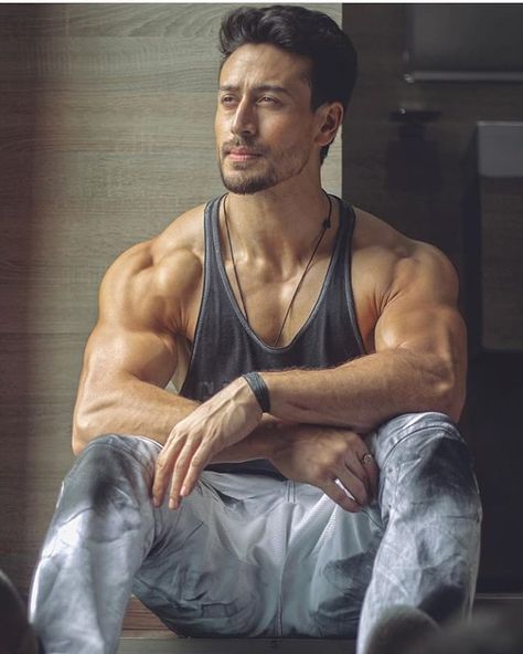 Image may contain: 1 person, sitting and indoor Baaghi 2 Wallpaper, Tiger Shroff Body Wallpaper, Tiger Shroff Body, Salman Khan Photo, Men Abs, Bollywood Pictures, Tiger Shroff, Actor Picture, Big Muscles