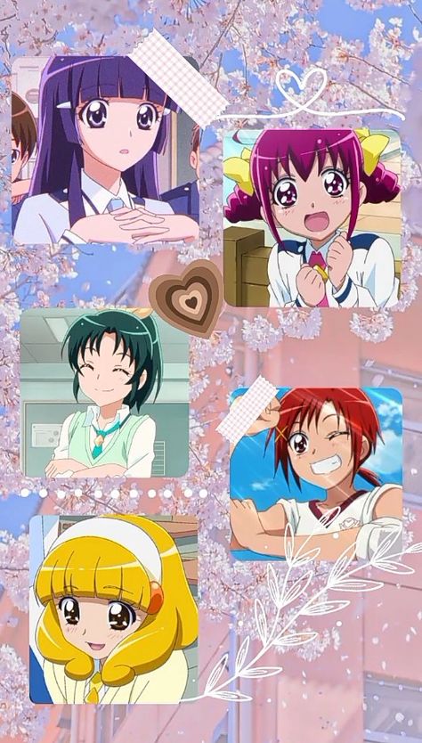 Glitter Force Wallpaper Aesthetic, Lolirock Wallpaper Aesthetic, Glitter Force Aesthetic, Smile Precure Wallpaper, Glitter Force Wallpaper, Precure Wallpaper, Glitter Force Costume, Glitter Force Characters, Smile Precure