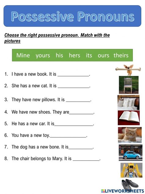 Possessive Pronouns Worksheet For Grade 3, Possessive Pronouns Worksheet Grade 2, Possesive Pronounce Worksheets, Pronouns Worksheet For Grade 3, Possessive Pronouns Anchor Chart, Posessive Pronouns, Personal And Possessive Pronouns, Possessive Pronouns Activities, Possessive Pronouns Worksheet