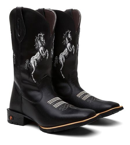 Bota Botina Texana Country Masculina Couro Cavalos Barretos Trajes Country, Bota Country, Cowboy Boots, Mlb, Cowboy, Boots, Black