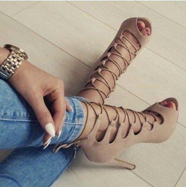 Women Summer Shoes, Cross Shoes, Beige High Heels, High Sandals, Ankle Sandals, Timberlands, Womens Summer Shoes, Navy Shoes, Peep Toe Sandals