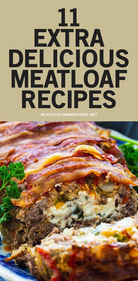 No Tomato Meatloaf Recipes, Beef And Pork Meatloaf Recipes Best, Turkey And Beef Meatloaf Recipes, Meat Lofe Recipe, Martha Stewart Meatloaf Recipes, Meatloaf Ideas Dinners, Mini Stuffed Meatloaf, Meatloaf For 2 Recipes, Meatloaf Cake Mashed Potatoes