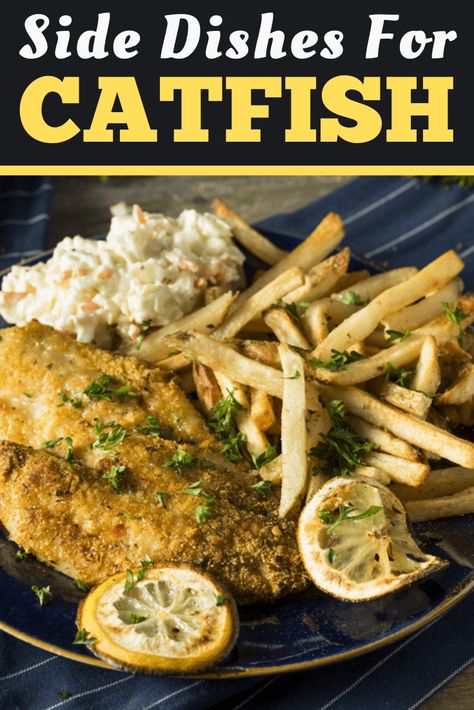 Transform your catfish into an unforgettable seafood feast with these tasty side dishes. From creamy coleslaw to sweet cornbread, these sides are sure to delight. Catfish Side Dishes, Catfish Dinner Ideas Sides, Catfish Sides Dishes, Catfish Sides, Stuffed Catfish, Catfish Dinner, Seafood Feast, Catfish Recipes, Fried Catfish