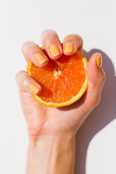 Short Almond Shaped Nails, Summer Nails Diy, Do It Yourself Nails, Fruit Shoot, Natural Vitamin C, Bright Summer Nails, Hand Photography, Summer Manicure, Almond Shape Nails