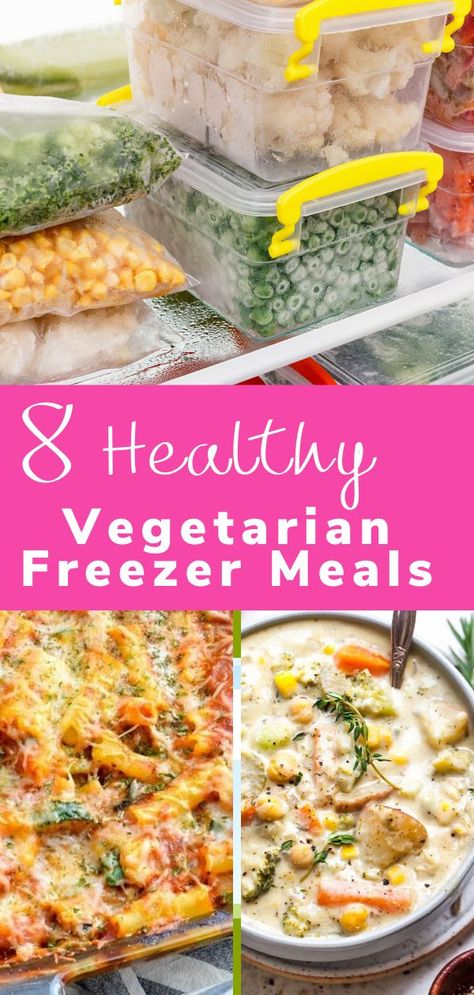 Vegetarian Frozen Meals, Veggie Freezer Meals, Freezing Meals, Vegan Freezer Meals, Freezer Lunches, Vegetarian Freezer Meals, Veggie Meal, Frozen Dinner, Nourishing Meals