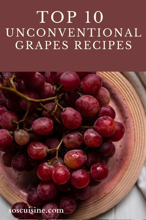 What To Do With Soft Grapes, Red Grape Recipes Ideas, Cooking With Grapes, Things To Make With Grapes, Recipes Using Grapes, Fresh Grapes Recipes, Red Grapes Recipes, Grape Sweets, What To Do With Grapes