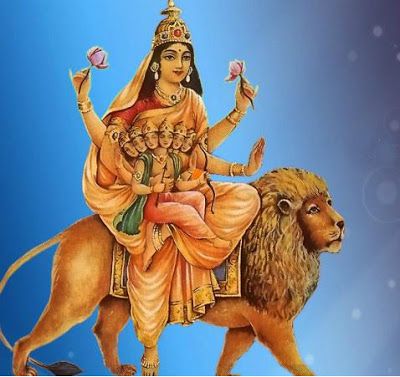 Skanda Maata - #Goddess to worship on Fifth Day of #Navaratri. Read here https://goo.gl/uiFifC Goddess Skandamata, Nav Durga Image, Navratri Messages, Happy Navratri Status, Navratri Greetings, Navratri Puja, Durga Ji, Navratri Wishes, Navratri Festival