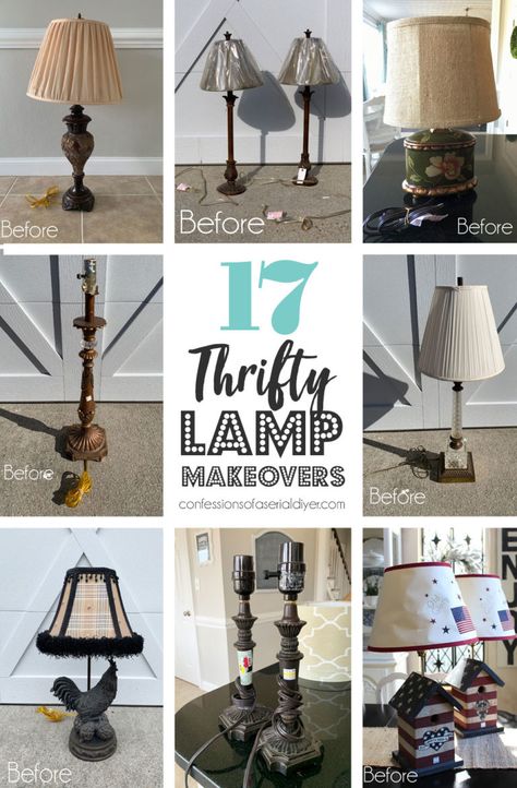 Refurbished Lamps Diy, Vintage Lamp Makeover, Brass Lamp Makeover, Refurbished Lamps, Thrift Store Lamp Makeover, Upcycle Headboard, Thrifting Inspiration, Lamp Redo, Diy Lamp Makeover