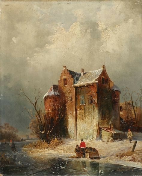 Dutch Paintings, Frozen River, Master Paintings, Winter Landscape Painting, Architecture Painting, Dutch Painters, Odaiba, George Lucas, Hur Man Målar