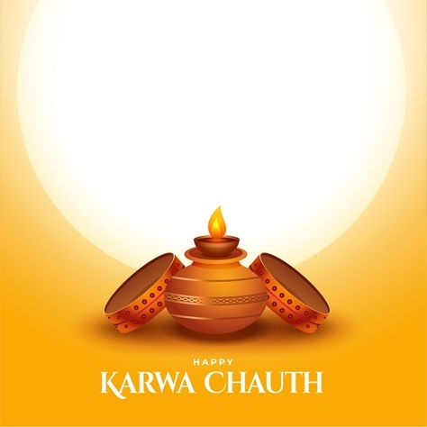 Happy karwa chauth card with kalash and sieve. Download it at freepik.com! #Freepik #freevector #background #banner #poster #abstract Karva Chauth Background, Karwa Chauth Wallpaper, Simple Background Design, Seo Design, Happy Karwa Chauth, Diwali Wallpaper, Quotes Status, Poster Abstract, Poster Design Inspiration