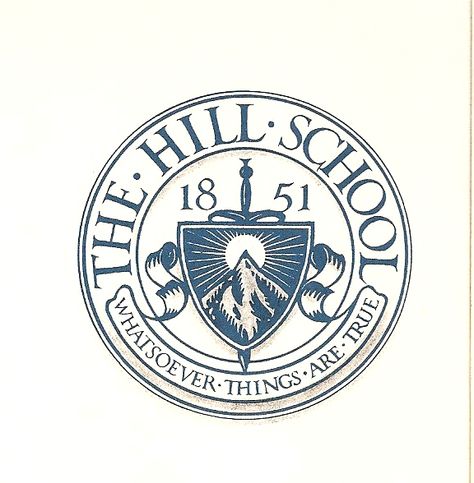 The Hill School Crest Catholic School Uniforms, British High School, School Crest, Whatsoever Things Are True, Brand Inspiration Board, School Uniform Kids, School Spirit Wear, Decal Codes, Uk History