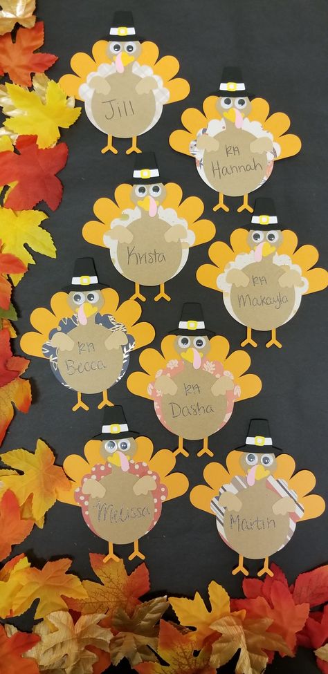 November RA bulletin board. Don't let stress ruffle your feathers. College door decs. Door tag-- turkey! Res life thanksgiving board. Cricut paper turkey thanksgiving craft. Fall Ra Bulletin Board Ideas, November Door Decs, Fall Door Decs Ra, College Door Decs, Ra Bulletin Board Ideas, Resident Assistant Door Decs, Ra Decorations, Ra Door Tags, Thanksgiving Door Decorations