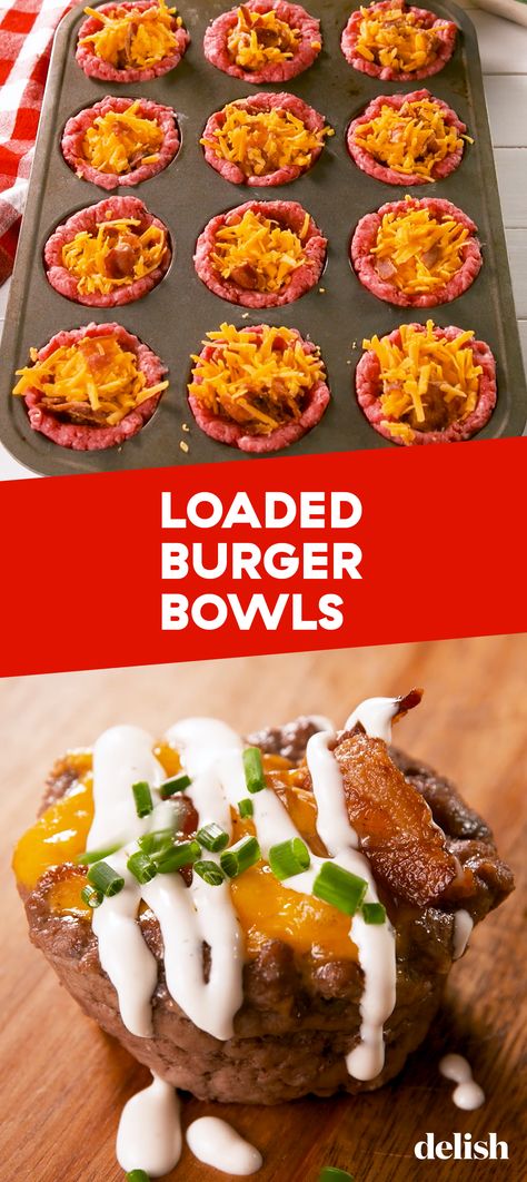 Loaded Burger Bowls, Loaded Burger, Ranch Burgers, Burger Bowls, Cena Keto, Low Carb Diets, Low Carb Diet Recipes, Healthy Low Carb Recipes, Keto Recipes Dinner