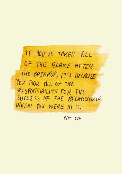 Intense self-blame post-breakup is a response to having previously taken sole or primary responsibility for the success of the relationship. Baggage Quote Relationships, Self Blame Quotes, No Response Is A Response Quote, Post Breakup Quotes, Baggage Quote, Self Blame, Blame Quotes, Blaming Yourself, Responsibility Quotes