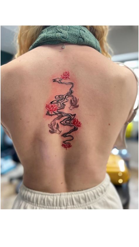 Koi fish tattoo / river tattoo  / Japanese art style tattoo Japanese Art Tattoo, River Tattoo, Koi Fish Tattoo, Fish Tattoo, Koi Fish, Fish Tattoos, Japanese Art, Koi, Tatting