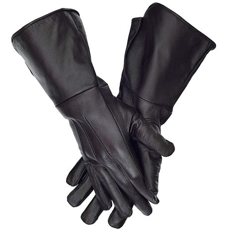 Leather Gauntlet, Long Leather Gloves, Gauntlet Gloves, Gloves Long, Doctor Costume, Cold Weather Gloves, Medieval Costume, Black Leather Gloves, Arm Cuff