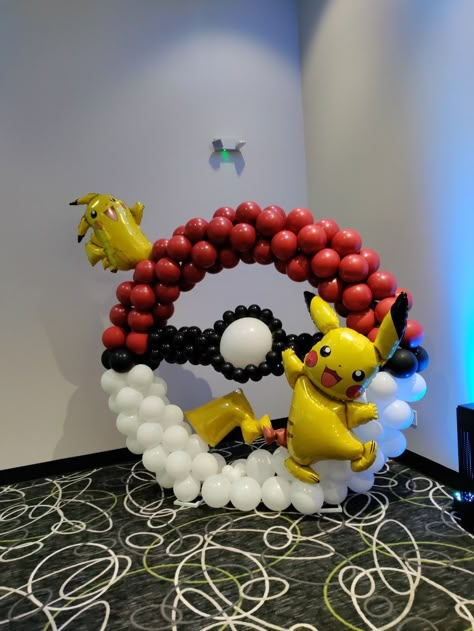 Pikachu Birthday Decorations, Pokemon Balloon Arch, Pokémon Balloon Arch, Pokemon Balloon Mosaic, Pikachu Balloon Arch, Pokémon Ballon Arch, Pokemon Balloon Bouquet, Pikachu Balloon Decoration, Pokemon Balloon Garland