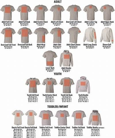 Htv sizing guide and design placement for t shirts – Artofit Back Of Shirt Design Size, Sleeve Vinyl Size, Svg Shirt Size Chart, Htv Design Size For Shirts, Size Vinyl For Shirt, Htv Vinyl Placement On Shirts, Shirt Design Size And Placement, Tshirt Logo Size Chart, Cricut Htv Size Guide