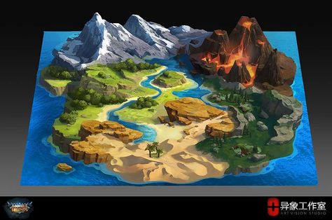 Environment Map, Icon Game, Topography Map, Map Games, Fantasy World Map, City Layout, 3d Landscape, Splash Screen, Game Themes