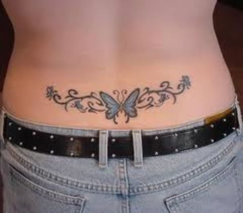 Lower Back Tattoo Designs-Popular Lower Back Tattoos | HubPages Butterfly Lower Back Tattoo, Lower Belly Tattoos, Lower Back Tattoo Designs, Lower Back Tattoo, Tramp Stamp Tattoos, Belly Tattoos, Girl Back Tattoos, Butterfly Tattoos For Women, Butterfly Tattoos