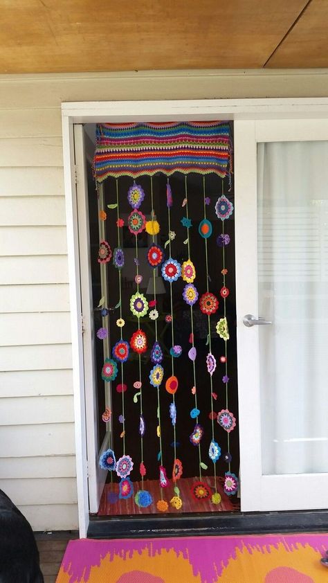 Bohemian Crochet, Bohemian Curtains, Confection Au Crochet, Pola Amigurumi, Crochet Curtains, Crochet Home Decor, Beaded Curtains, Diy Crochet Projects, Crochet Home