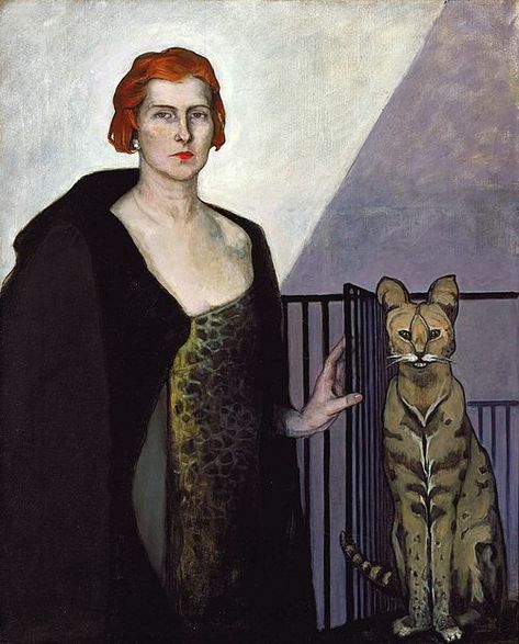 La Baronne Emile D'Erlanger ca. 1924 Romaine Brooks Romaine Brooks, She And Her Cat, Women Artist, 1 Mai, Digital Museum, Giclee Art Print, Female Artists, American Art, Cat Art