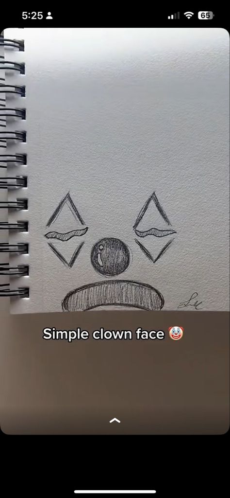 Easy Oldies Drawings, Simple Clown Face Drawing, Clown Eye Drawing, How To Draw A Clown, Winky Face Drawing, Drawing Ideas Clown, Clown Face Drawing, Clown Drawing Easy, Clown Doodles