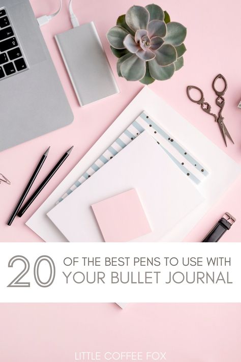 When it comes to bullet journaling, pens are kind of essential. Whether you need black pens to make precise lines or colorful brush pens to add flair and pizzazz, you can find everything you are looking for right here! Click through to see the full list! #pens #Bulletjournal #Bulletjournalsupplies #bulletjournalpens Bullet Journal Pens, Best Bullet Journal Pens, Journal Pens, Journaling Pens, Black Pens, Bullet Journal For Beginners, Journal Organization, Bullet Journal Tracker, Bullet Journal Hacks