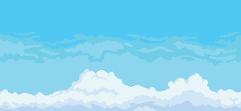 Pixel City, Cloudy Blue Sky, Sky Vector, Sky Games, Pixel Art Background, Retro Graphic Design, Cloud Gaming, Pixel Art Games, Phone Inspiration