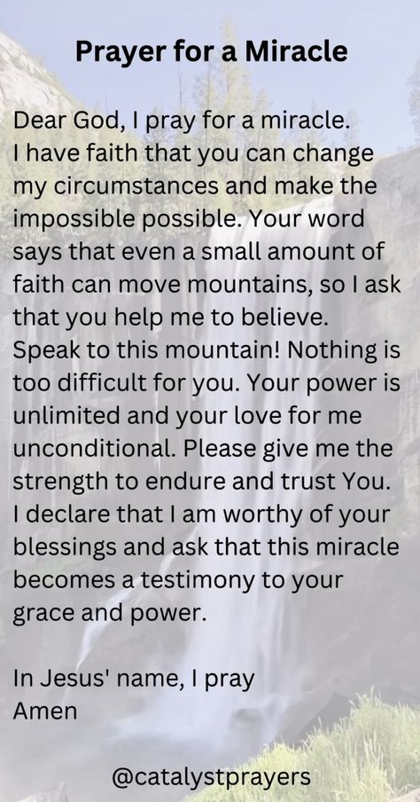 Declarations Over My Life, Miracle Prayer For The Sick, Prayers For Understanding, Prayer For Sick Family Member, 3 Am Prayer, Prayer For Miracles, Reconciliation Prayer, Prayer For A Miracle, Prayer For Discernment