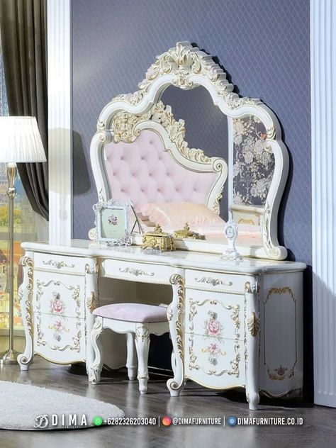 Meja Rias Aesthetic, Aesthetic Princess, Pink Aesthetic, New Style, Furniture, White, Quick Saves