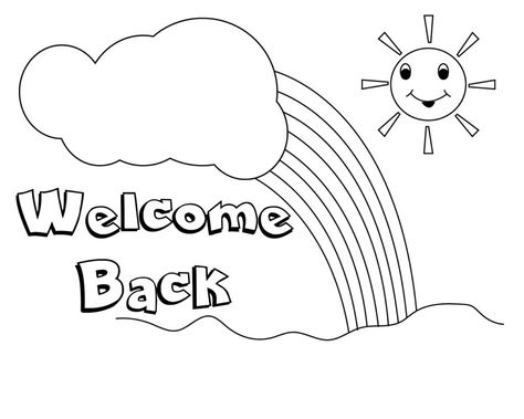 Welcome Back Coloring Pages To Print Welcome Home Coloring Page, Welcome Back Images, Birthday Certificate, Welcome Images, Back Drawing, Free Kids Coloring Pages, School Coloring Pages, Free Coloring Sheets, Fall Coloring Pages