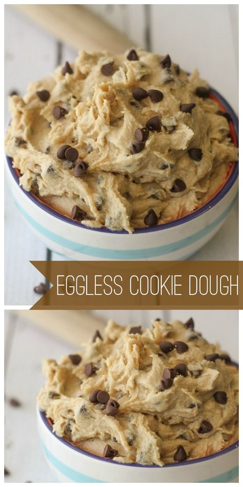 Eggless Cookie Dough - Yes, please!! A super easy and delicious recipe on { lilluna.com } Eggless Cookie Dough Recipe, Cookie Dough Vegan, Eating Cookie, Eggless Cookie, Eggless Cookie Dough, Cookie Dough To Eat, Cookie Dough Recipes, Edible Cookies, Edible Cookie Dough