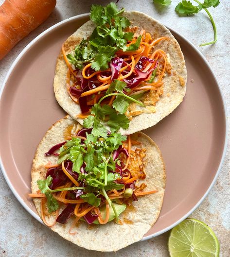 Grated halloumi tacos - by Emily on Toast Grated Halloumi, Halloumi Tacos, Lime Slaw, Fried Halloumi, Hot Honey, Tortilla Wraps, Chilli Flakes, On Toast, Family Food