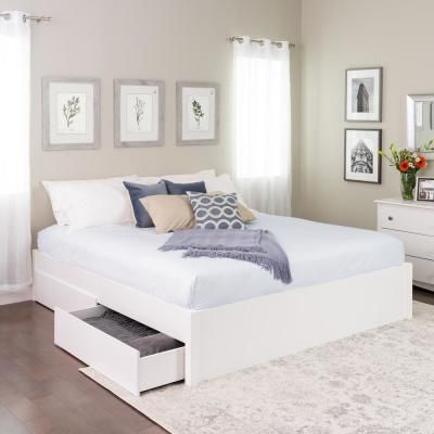 #flatsheetonly #beddingsets #teenagerbedding #homeideas #roomdecoration #teenagerbedroom #homeideas #teenagerbedroom White Platform Bed, King Storage Bed, Versatile Aesthetic, King Platform Bed, Bed Storage Drawers, White Bed, Dekorasi Kamar Tidur, Bed With Drawers, Under Bed