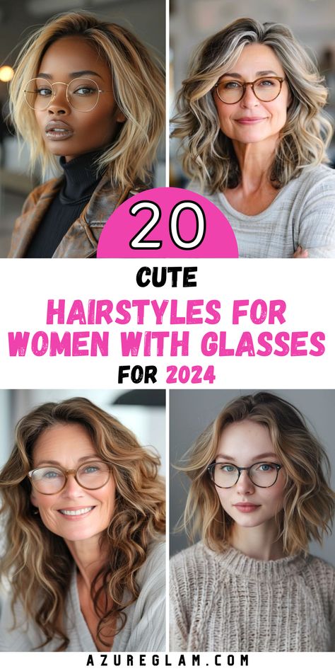 Discover our top 20 Hairstyles for Women with Glasses for 2024, curated to suit a variety of face shapes and frame styles. From short, edgy pixie cuts to medium-length bobs with bangs and long, luxurious locs, these hairstyles for women with glasses are designed to enhance your look and highlight your features. Find the best hairstyles for women with glasses and update your style with a chic and modern touch. Medium Length Hair With Glasses, Long Bob With Glasses, Long Bob With Bangs And Glasses, 2024 Glasses Trends For Women, Best Bangs For Glasses, In Style Glasses For Women, Hairstyles With Glasses Round Face, Trendy Glasses Frames For Women 2024, Hair Styles For People With Glasses