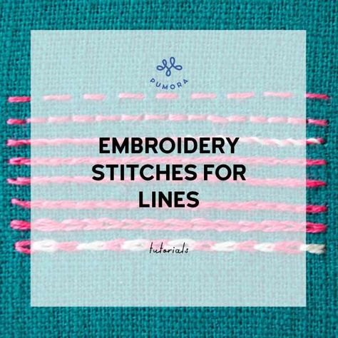 From Pumora comes this handy tutorial demonstrating the eight best hand embroidery stitches for lines. With a list of all eight of them and tutorials for each of them as well, you will be stitching lines in no time.  Along … Read More ... Stitching Basics, Yarn Letters, Embroidery Stitches Flowers, Diy Stocking, Free Cross Stitch Designs, Stitch Letters, Stocking Ideas, Clothing Projects, Embroidery Stitches Beginner