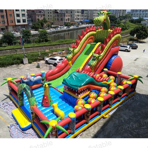 >> Click to Buy << New style inflatable bounce house 0.55mmPVC dragon fun city giant inflatable slides for sale #Affiliate Rental House Decorating, Inflatable Bounce House, Inflatable Slide, Fun City, Giant Inflatable, Bouncy Castle, Bounce House, Water Slides, Birthday Fun