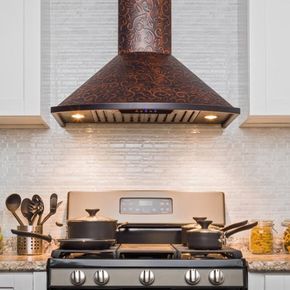 Akdy 30 Wall Mount Kitchen Range Hood Elegant Vine Design, Size: 30\, Bronze Kitchen Hood Vent, Kitchen Hood Ideas, Kitchen Hood Design, Kitchen Vent Hood, Copper Hood, Copper Range Hood, Kitchen Vent, Kitchen Exhaust, Exhaust Hood